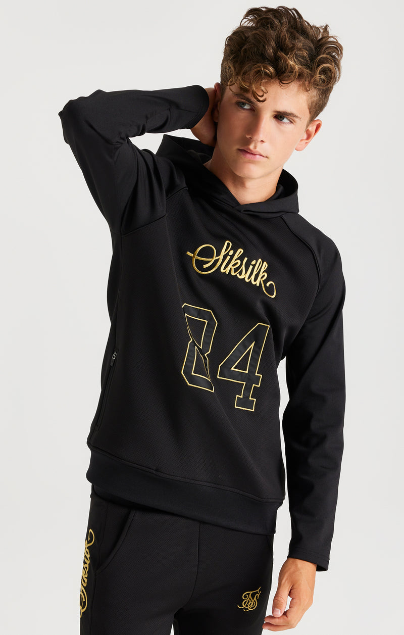 SikSilk Retro Overhead Hoodie - Black