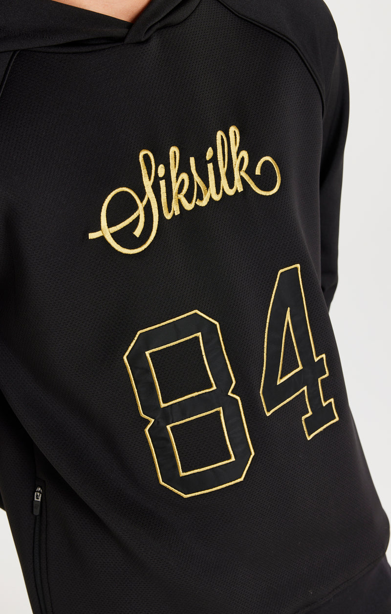 SikSilk Retro Overhead Hoodie - Black (1)