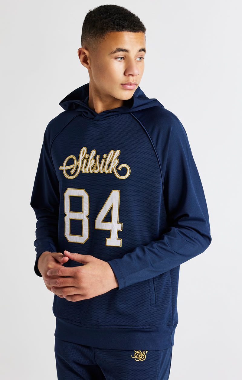 Boys Navy Retro Hoodie