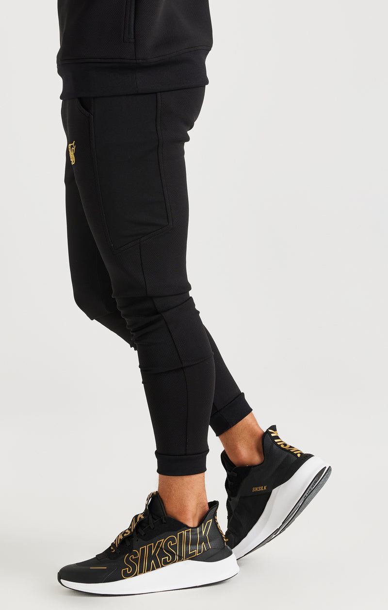 SikSilk Retro Scope Trousers - Black (1)