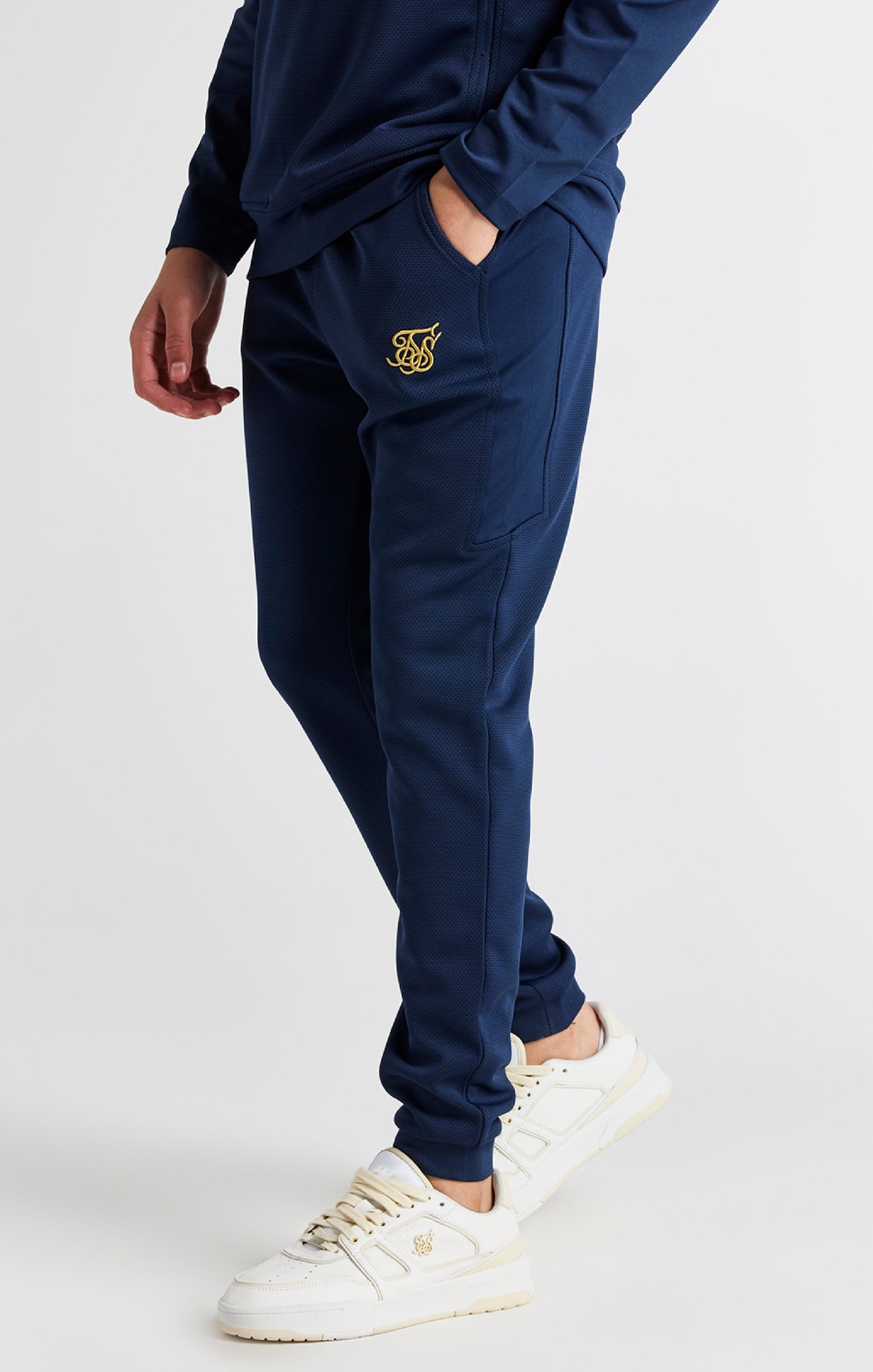 Boys Navy Retro Track Pant