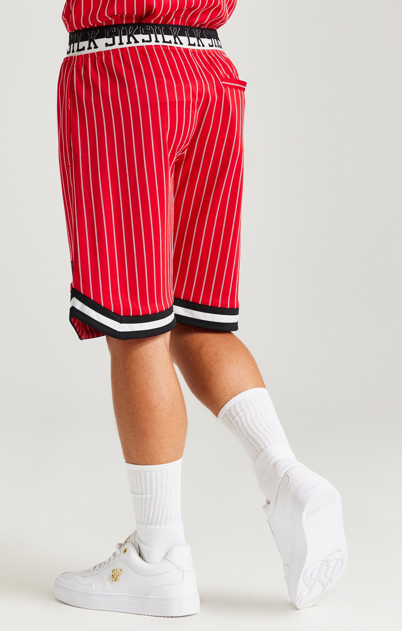 SikSilk Retro Classic Basketball Shorts - Red (3)