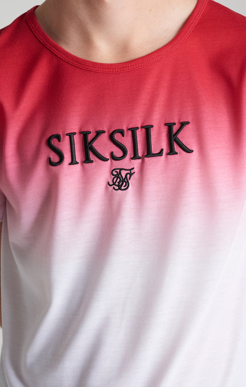 Boys Red High Fade T-Shirt (1)