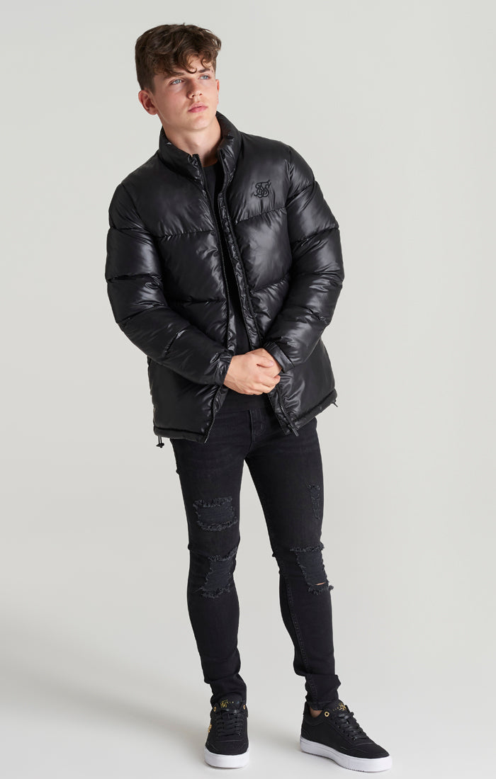 Load image into Gallery viewer, Boys Black Bubble Jacket (4)