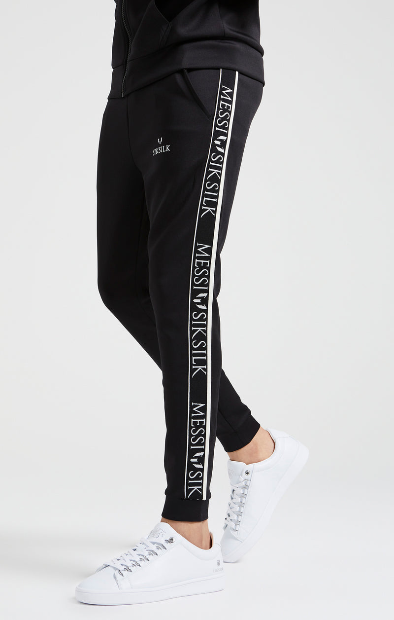 Boys Messi x SikSilk Black Taped Pant