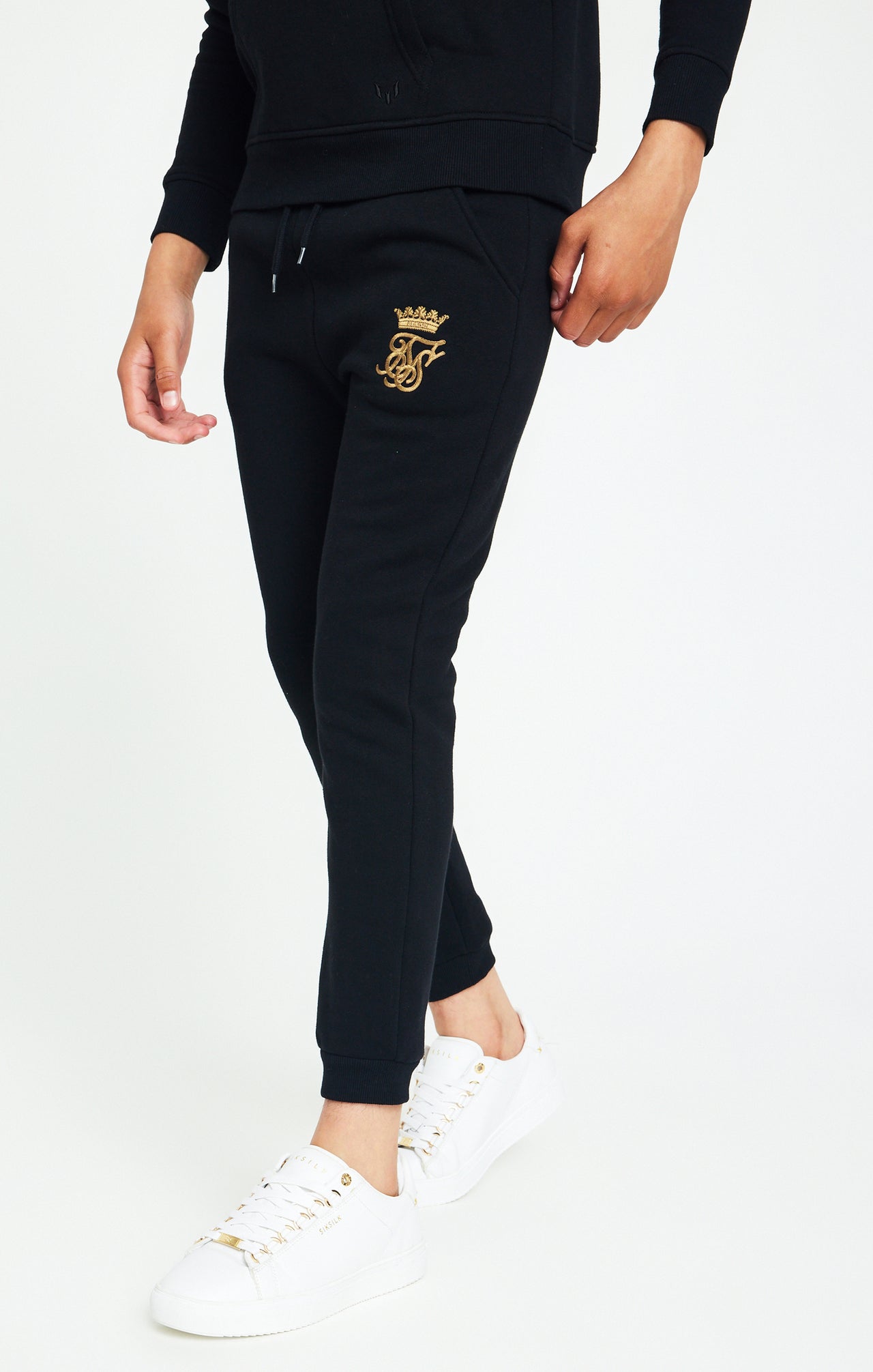 Boys Messi x SikSilk Black Cuffed Pant