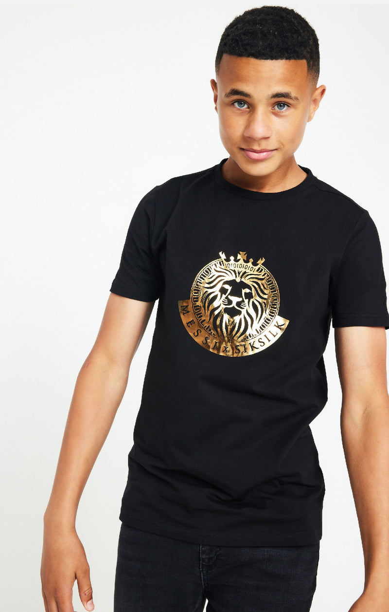 Boys Messi x SikSilk Black Graphic T-Shirt (1)