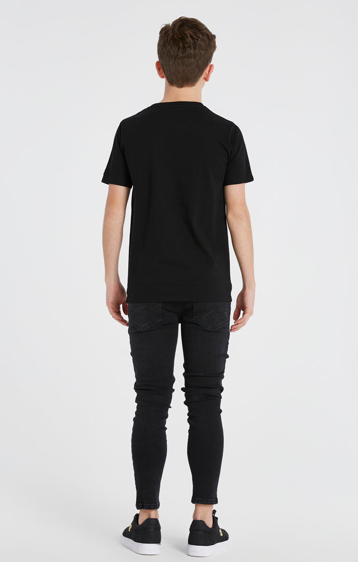 Boys Messi x SikSilk Black Distressed Skinny Denim Jean (5)