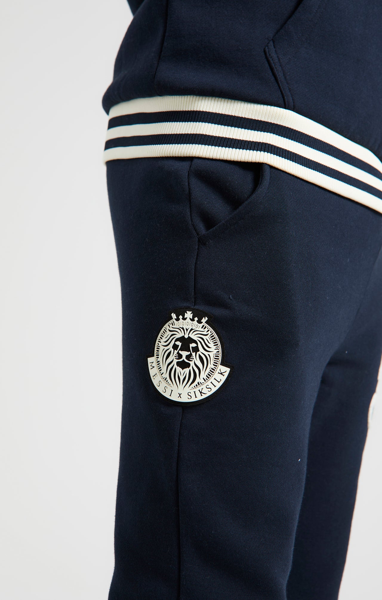 Boys Messi x SikSilk Navy Logo Pant (4)