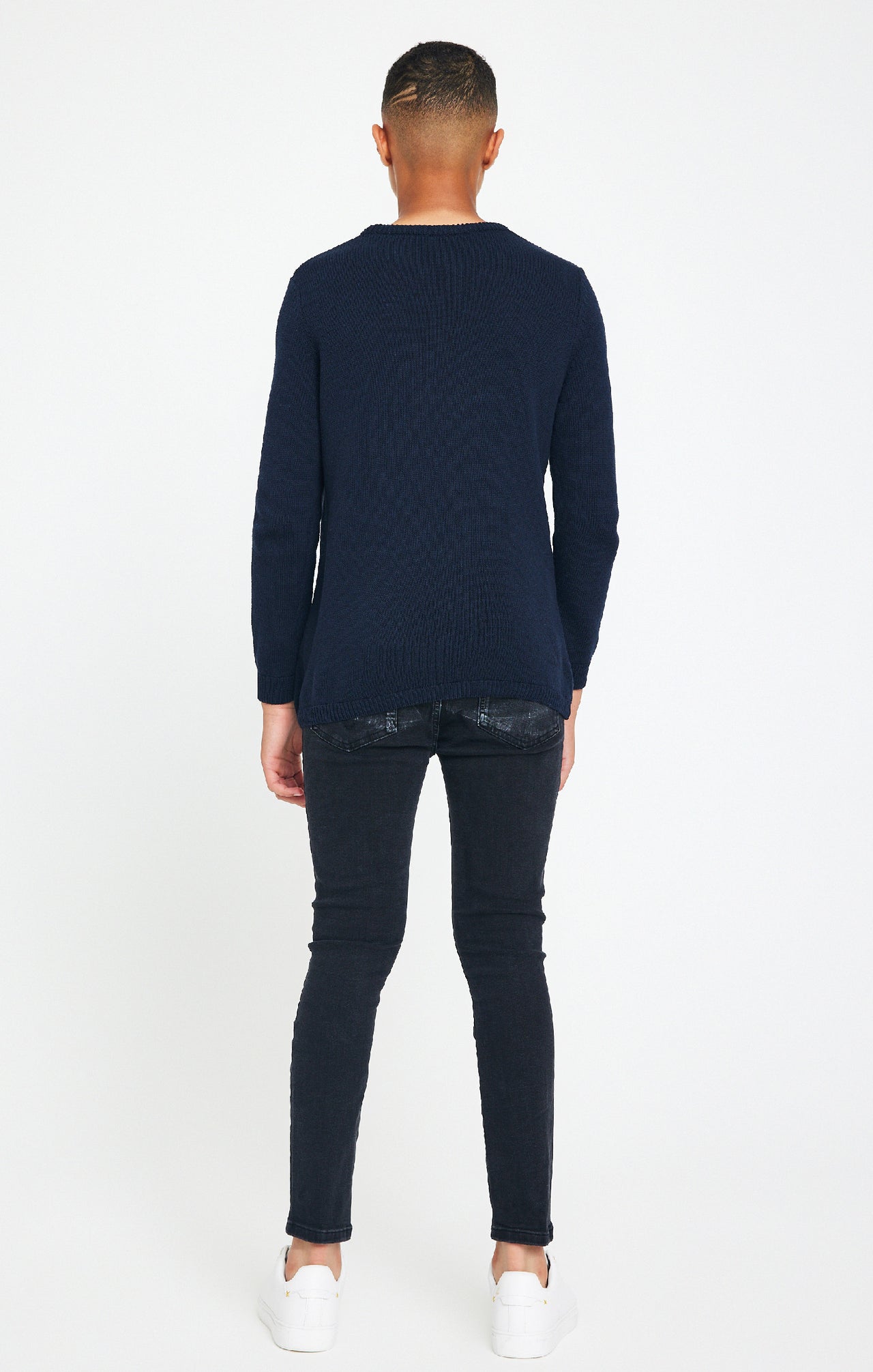 Boys Messi x SikSilk Navy Knitted Jumper (5)