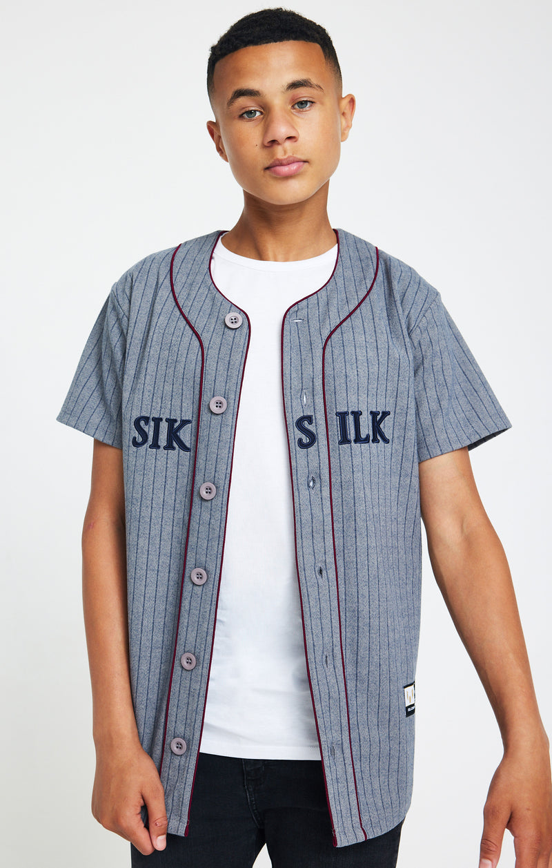 Boys Messi x SikSilk Grey Baseball Jersey (1)