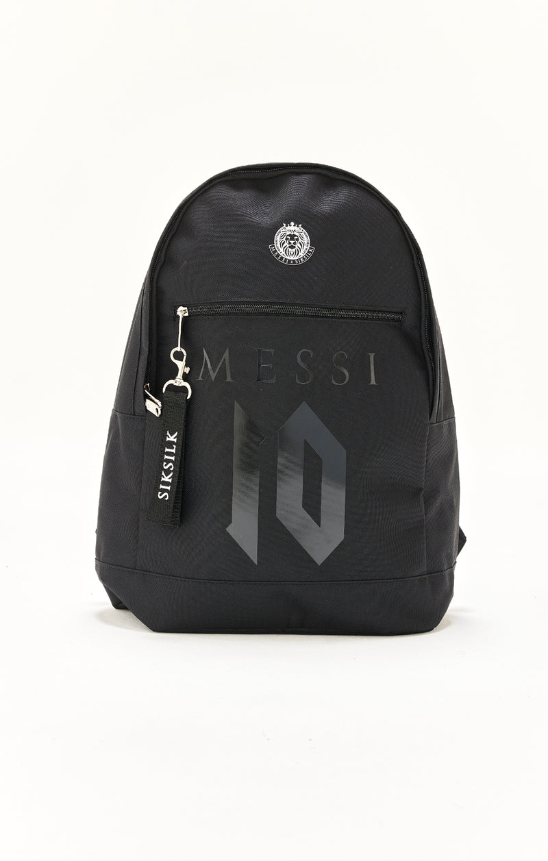 Boys Black Messi x SikSilk Embossed Rucksack