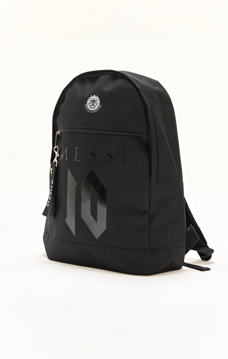 Boys Black Messi x SikSilk Embossed Rucksack (1)