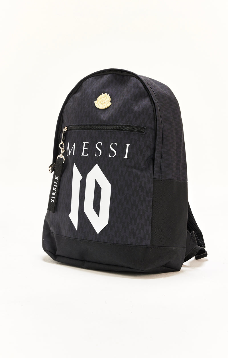 Boys Black Messi x SikSilk Aop Rucksack (1)