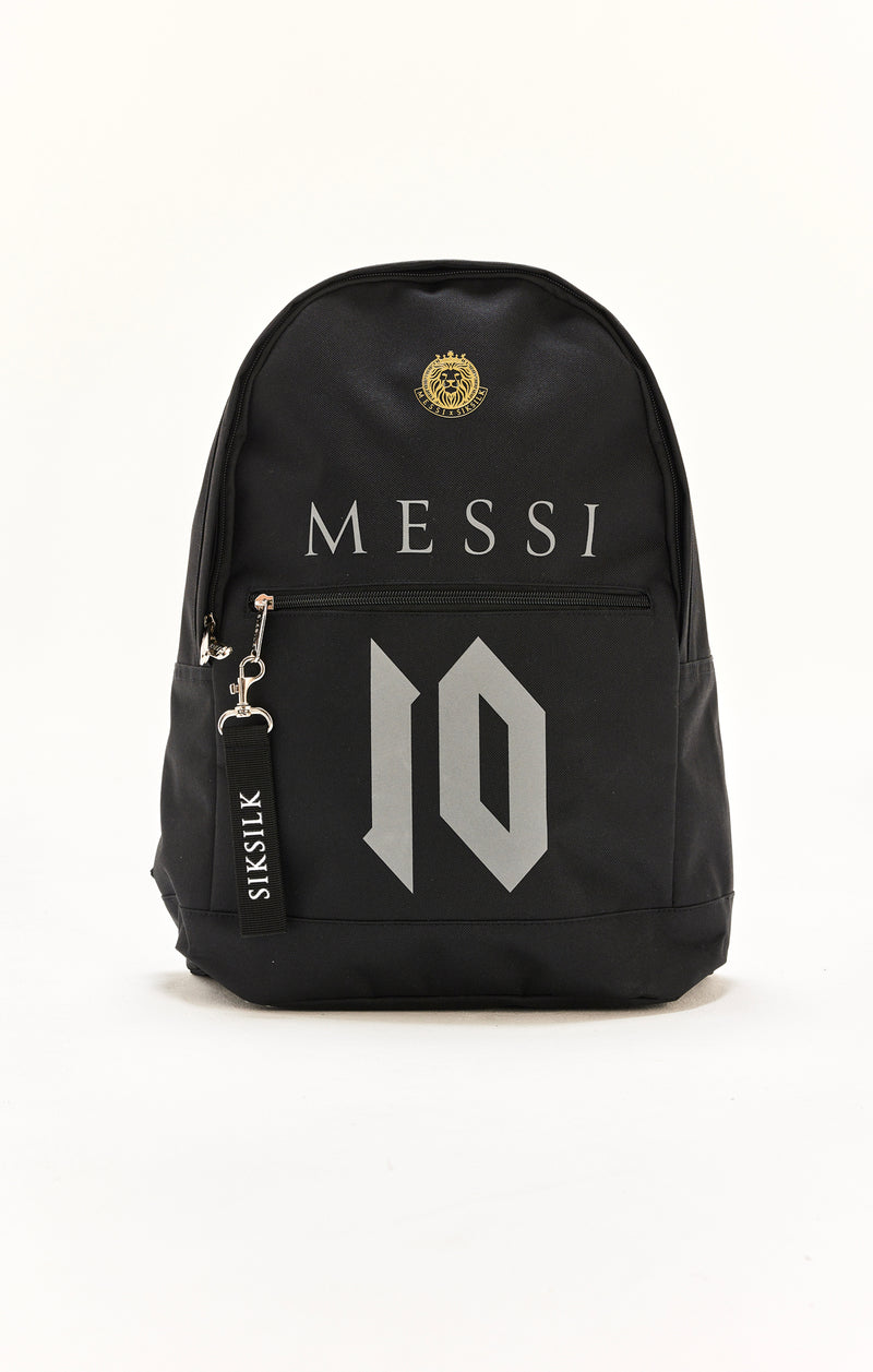 Boys Black Messi x SikSilk Front Pocket Rucksack