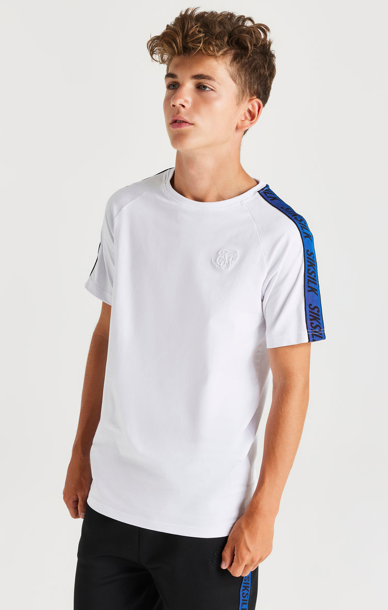 SikSilk Iridescent Raglan Tee - White