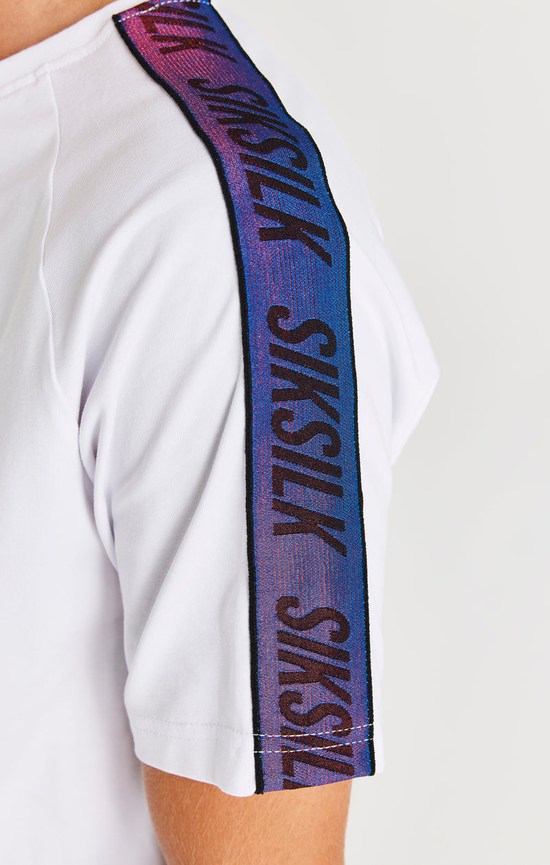 SikSilk Iridescent Raglan Tee - White (1)