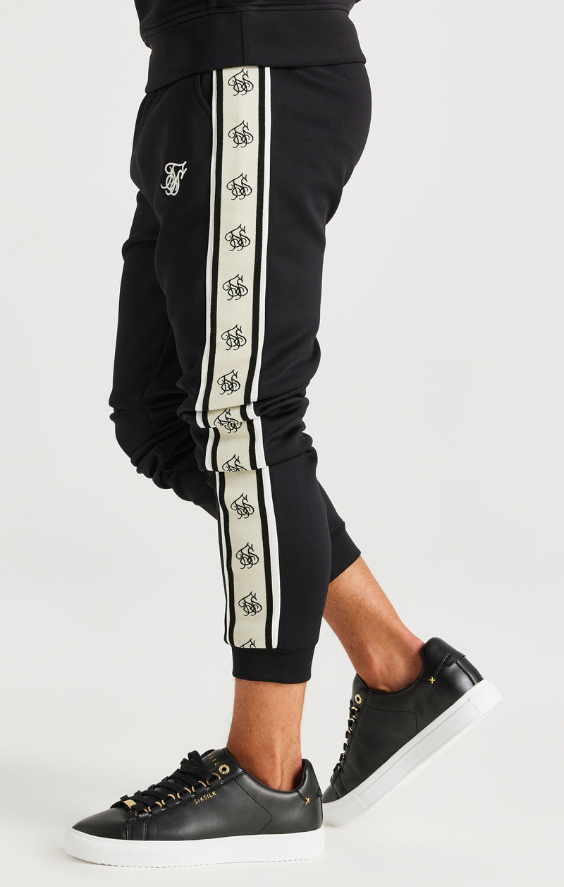 SikSilk Cali Tape Joggers - Black (1)