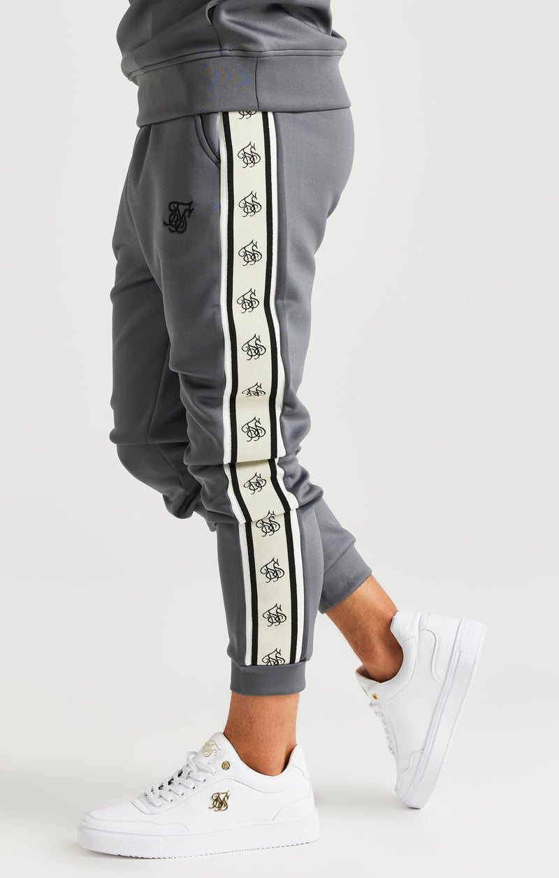 SikSilk Cali Tape Joggers - Grey (1)