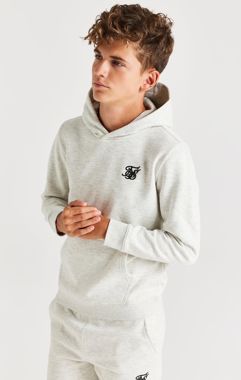SikSilk Overhead Hoodie - Snow Marl