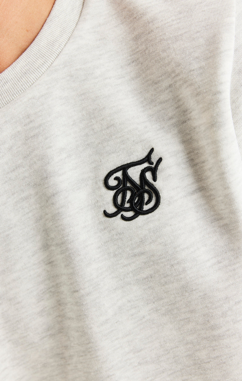 SikSilk Crew Sweater - Snow Marl (1)