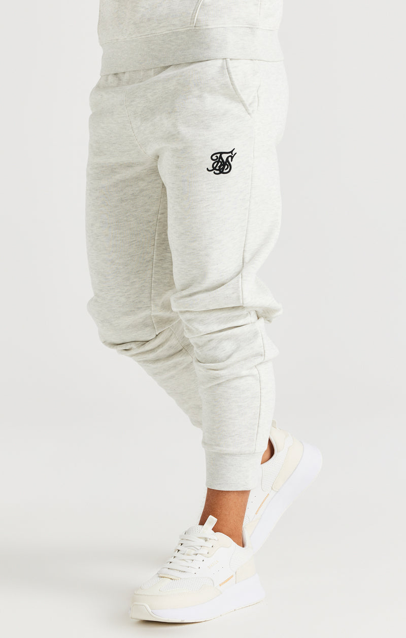 SikSilk Cuffed Jogger - Snow Marl