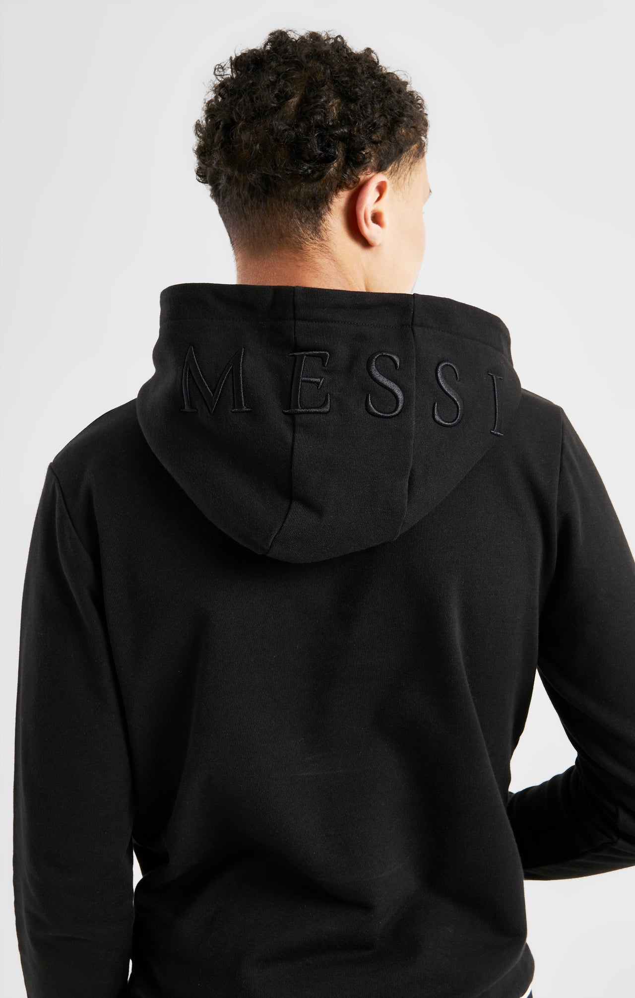 Messi x SikSilk Logo Overhead Hoodie - Black (5)