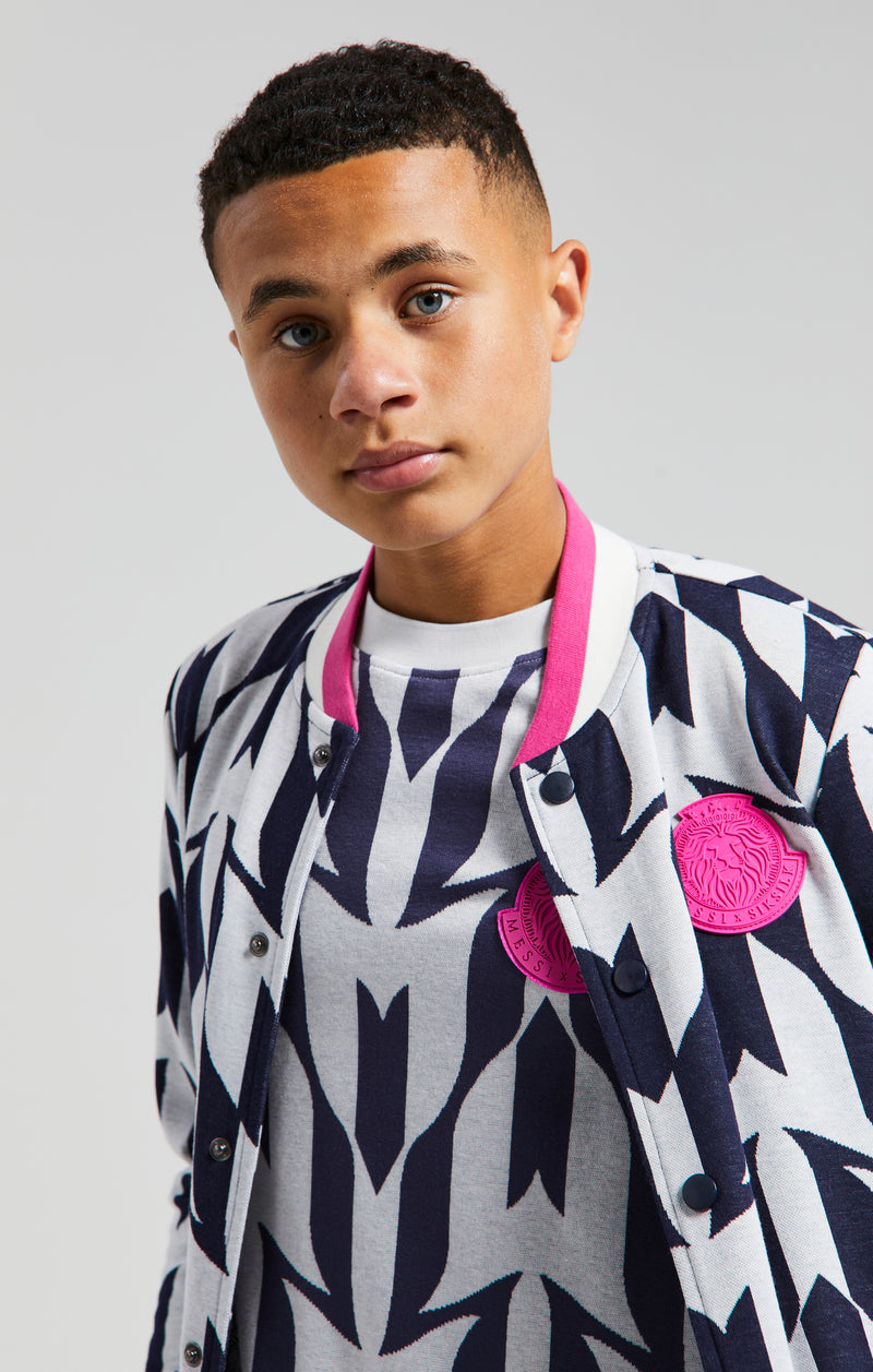 Boys Messi x SikSilk Ecru Bomber Jacket (1)