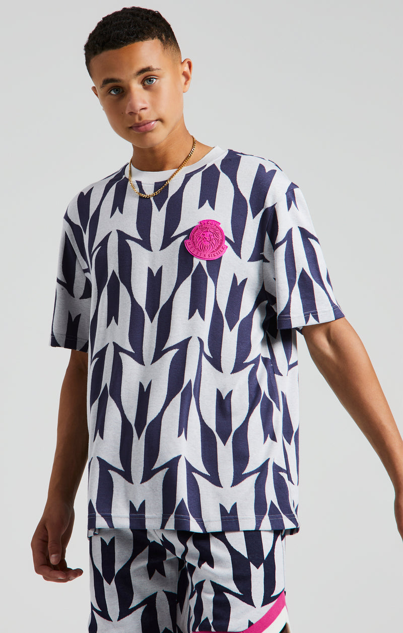 Boys Messi x SikSilk Ecru Monogram T-Shirt