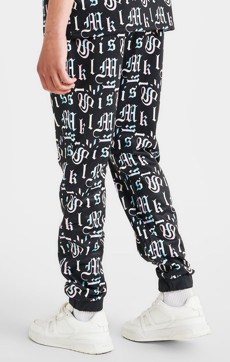 Boys Messi x SikSilk Black Printed Pant (1)