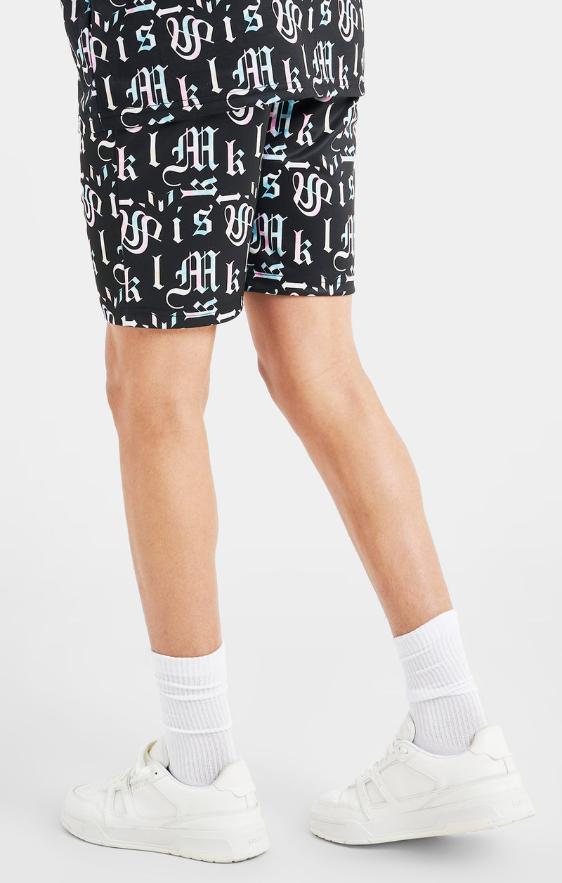 Boys Messi x SikSilk Black Printed Short (1)