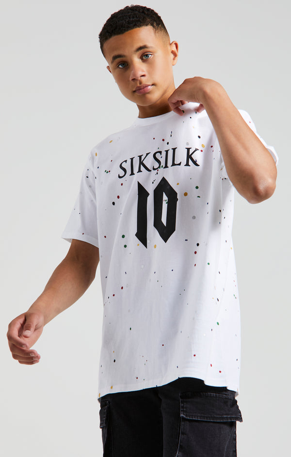 Messi x SikSilk Paint Splat Tee - White