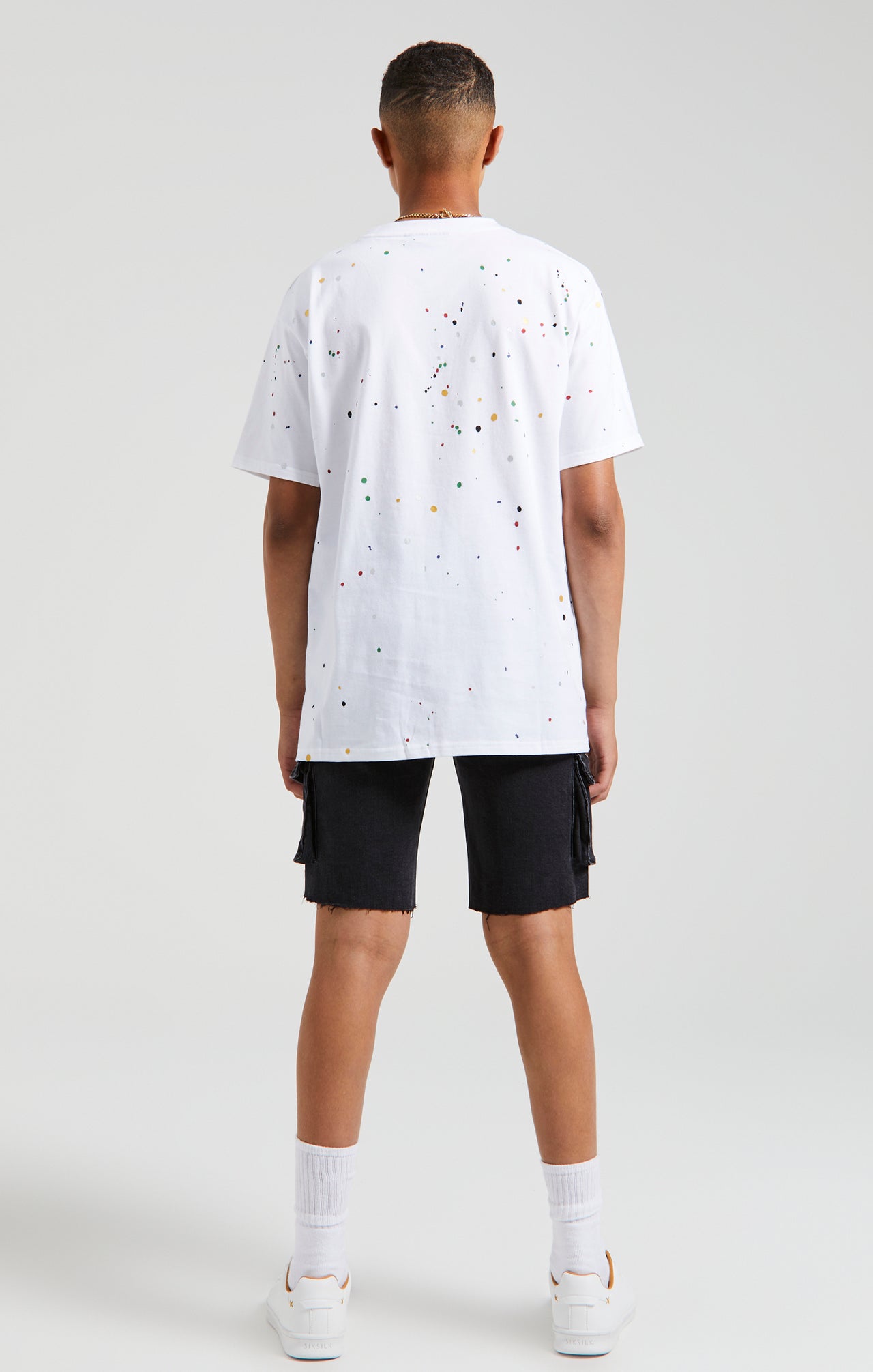 Messi x SikSilk Paint Splat Tee - White (6)