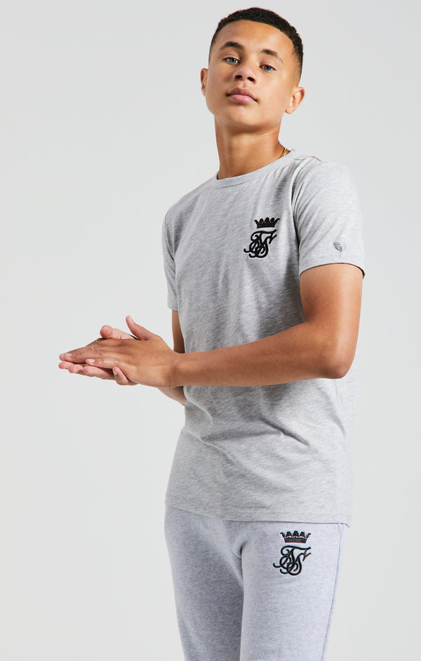 Boys Messi x SikSilk Grey Marl Gym T-Shirt
