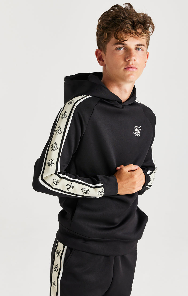 SikSilk Cali Tape Overhead Hoodie - Black