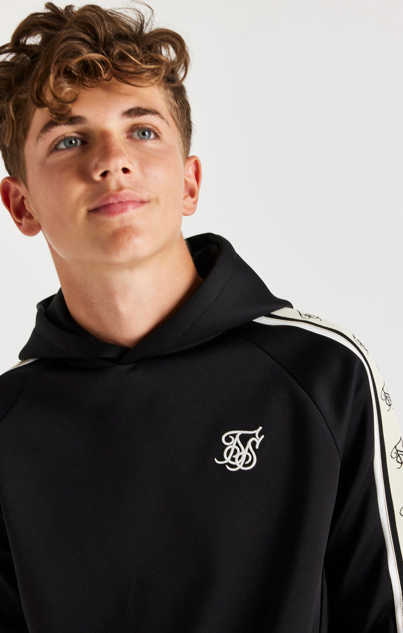 SikSilk Cali Tape Overhead Hoodie - Black (1)