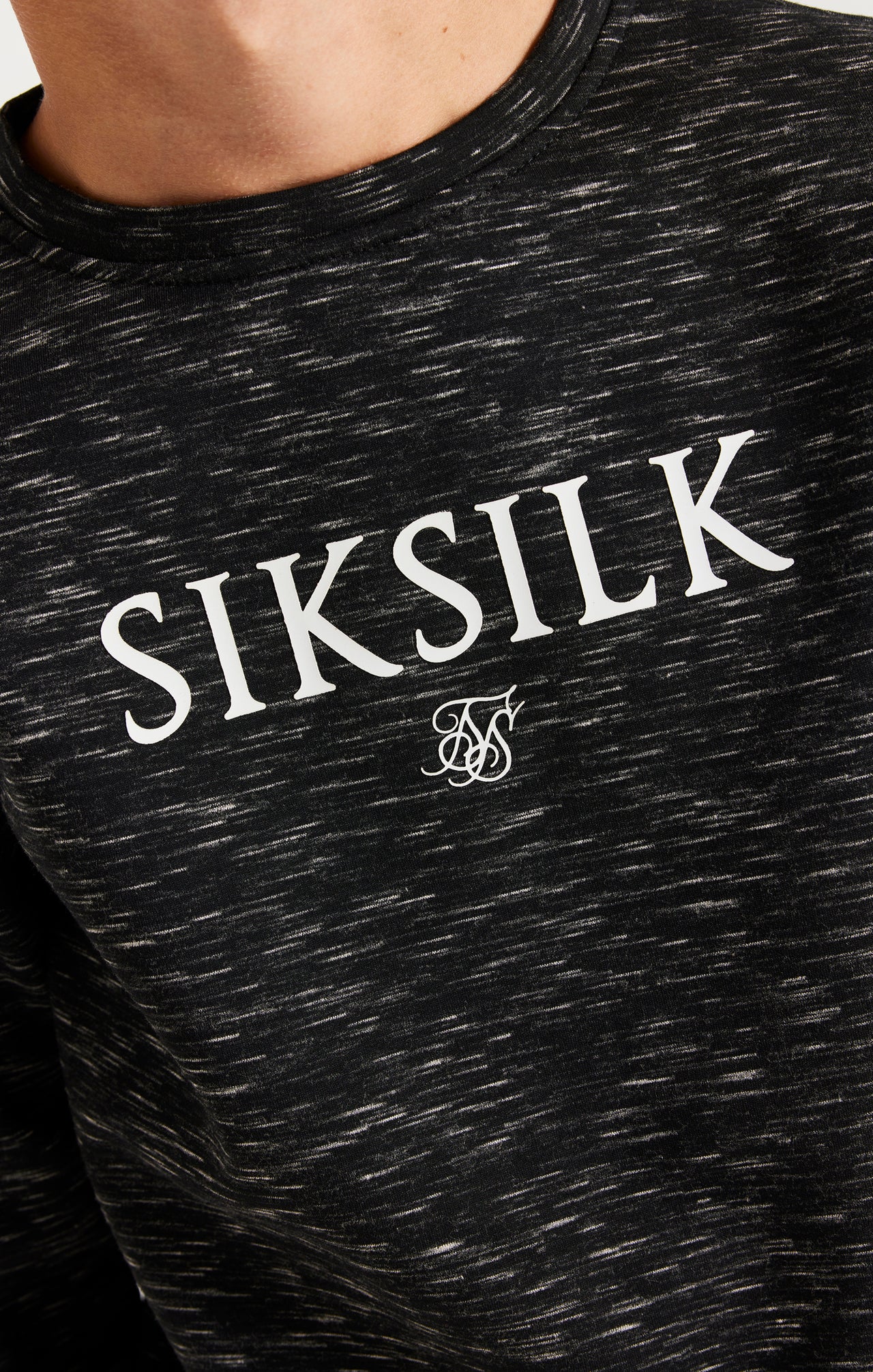 SikSilk Space Neps Crew Sweater - Black (1)