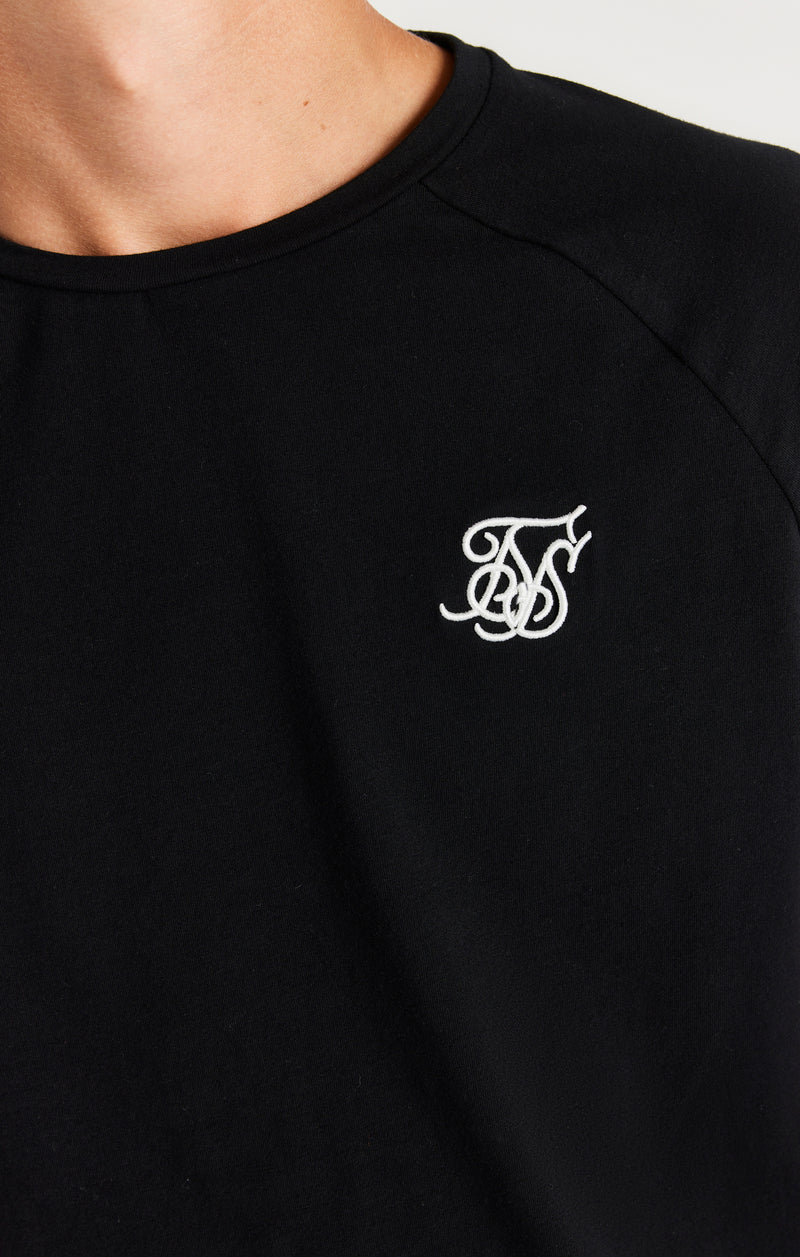 SikSilk Cali Side Tape Tee - Black (1)
