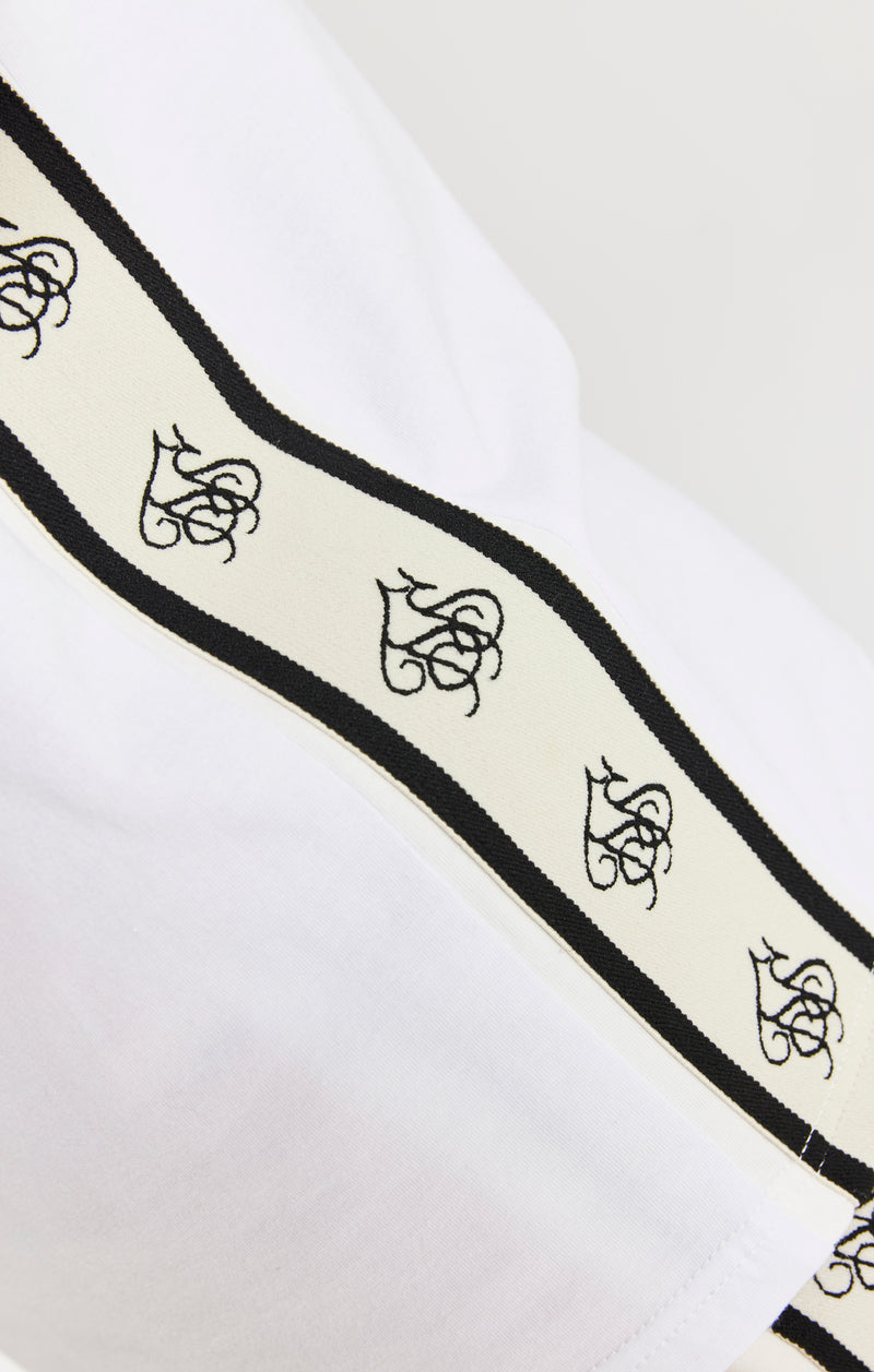 SikSilk Cali Side Tape Tee - White (1)