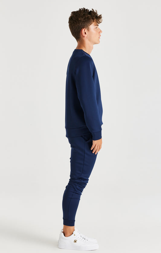 Boys Navy Poly Sweatshirt Tracksuit