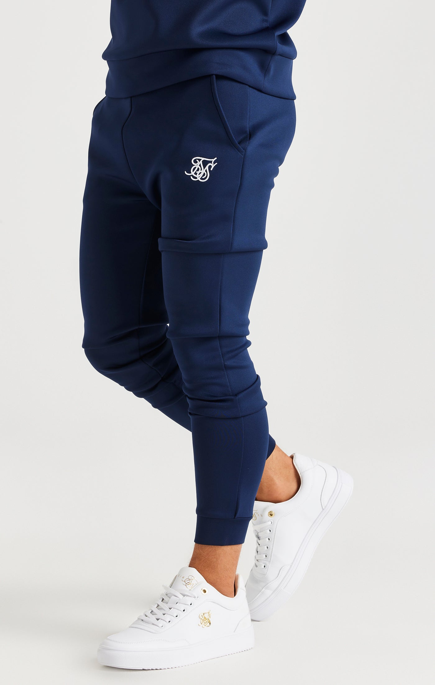 Load image into Gallery viewer, Boys Navy Poly Sweatshirt Tracksuit (3)