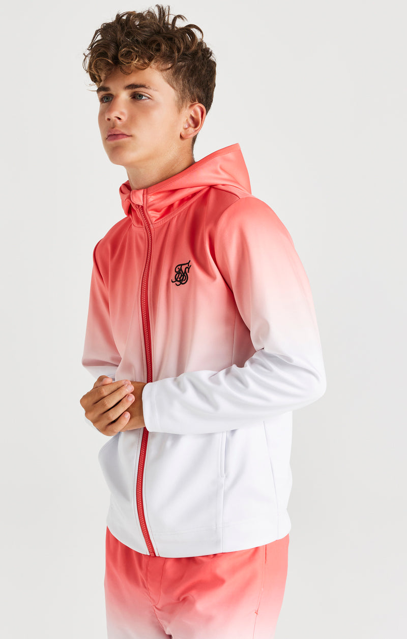 SikSilk High Fade Agility Zip Through Hoodie - Orange (1)