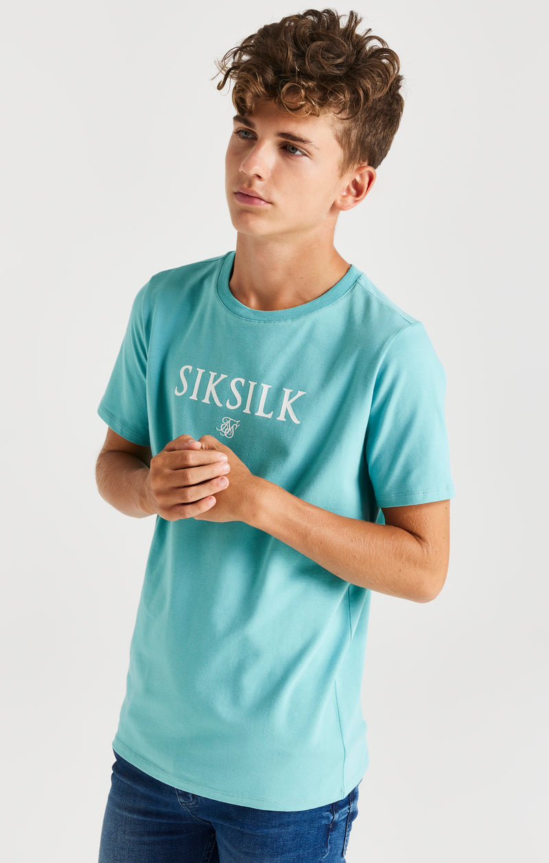 SikSilk Branded Tee - Teal (1)