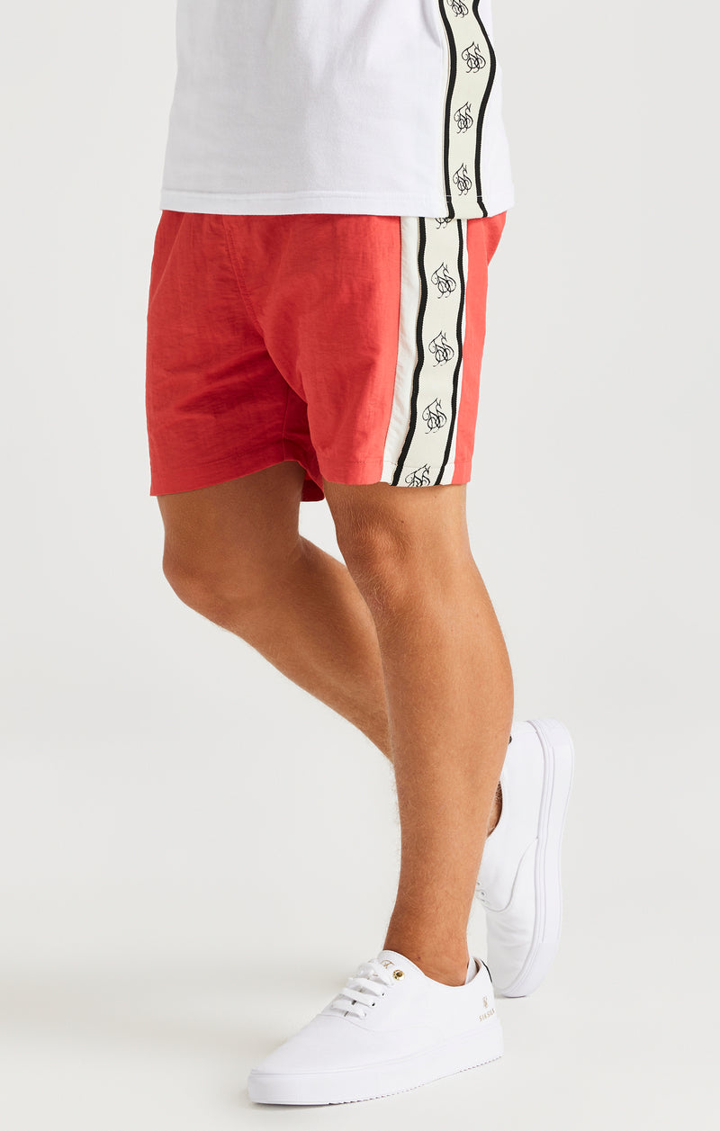 SikSilk Cali Tape Shorts - Orange
