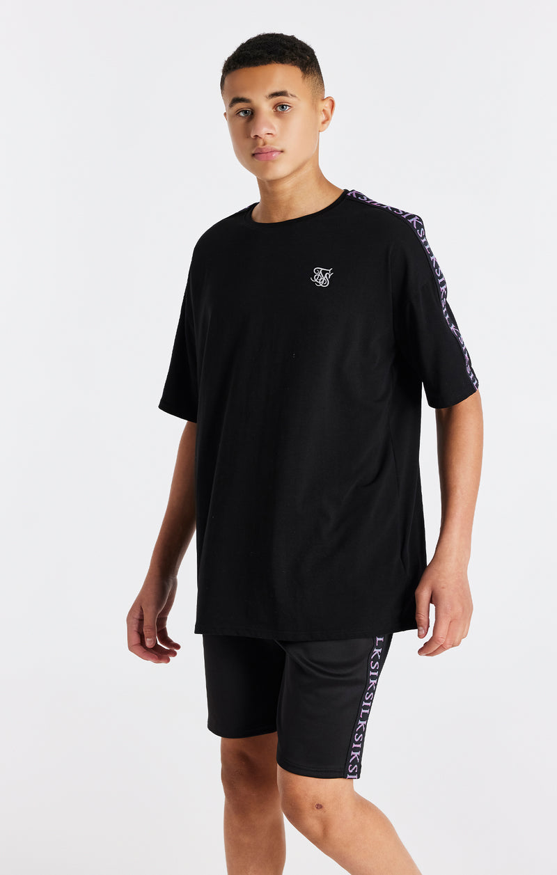 Boys Black Taped T-Shirt