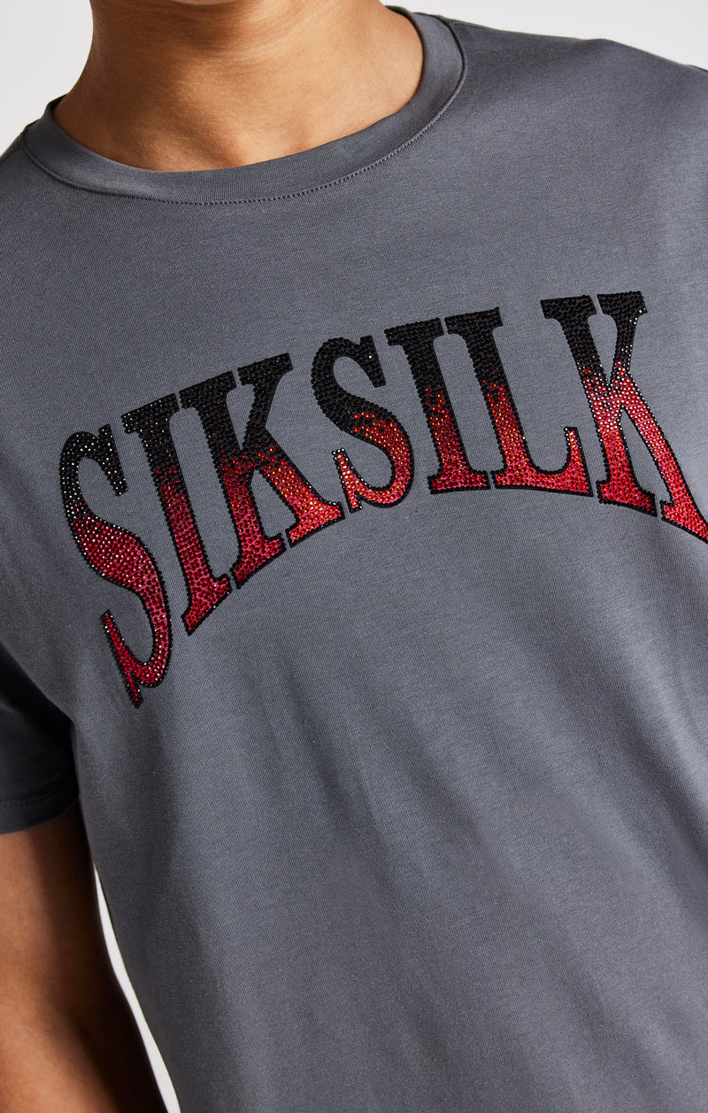 Boys Grey Varsity Rhinestone T-Shirt (1)