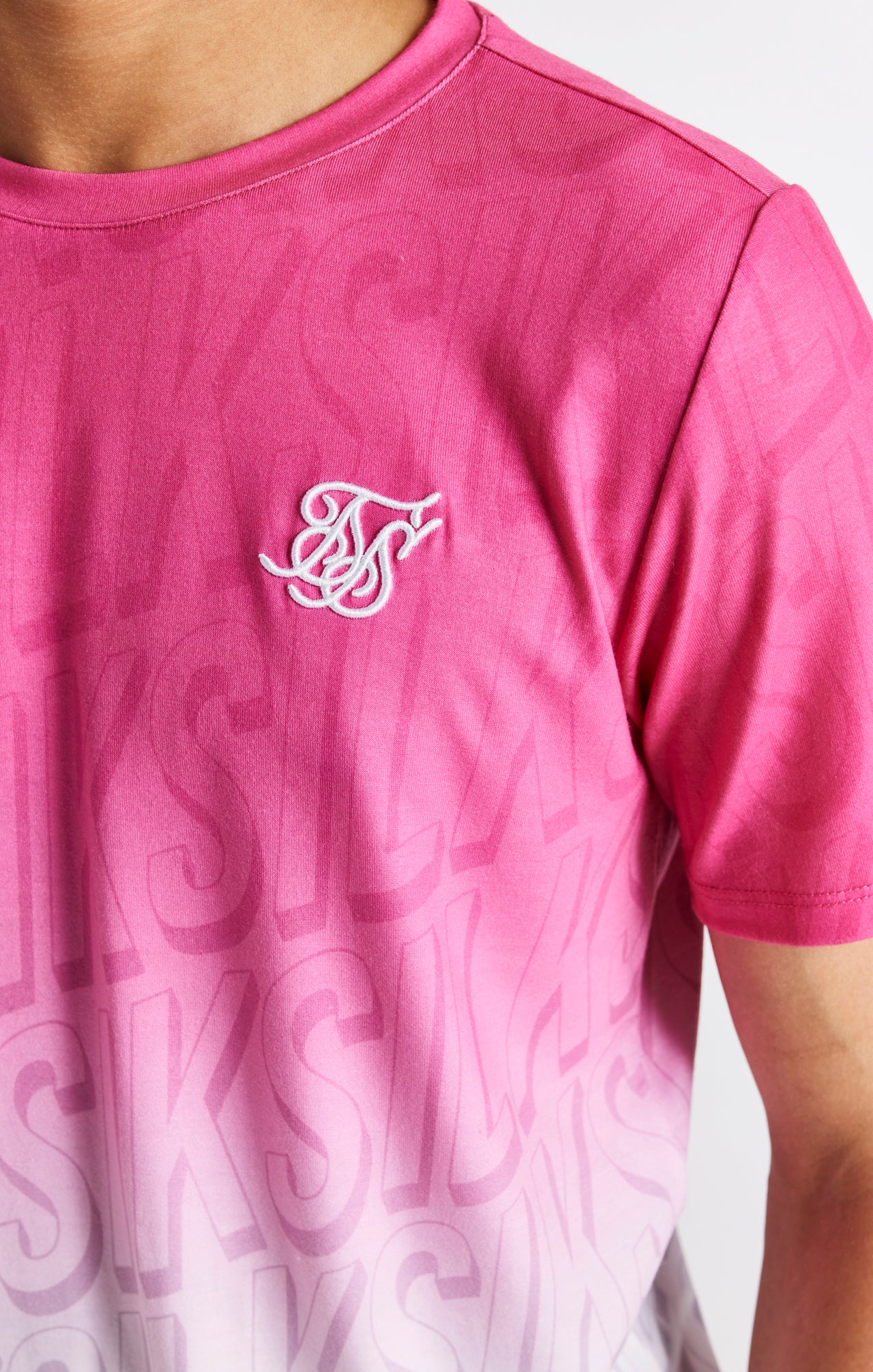 Boys Pink Branded Fade T-Shirt (1)