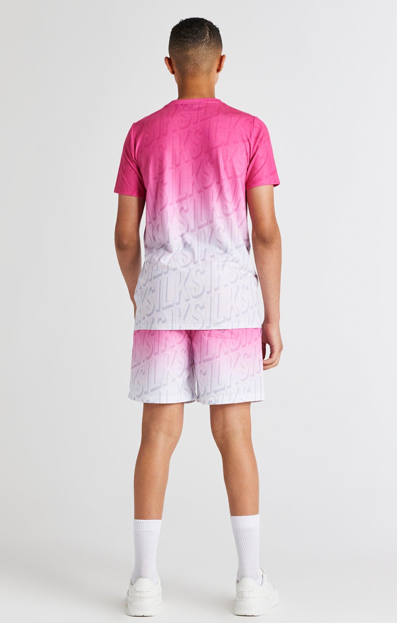 Boys Pink Branded Fade T-Shirt (4)