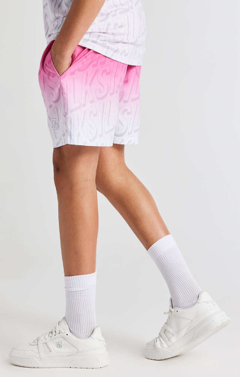 Boys Pink Branded Fade Swim Short (1)