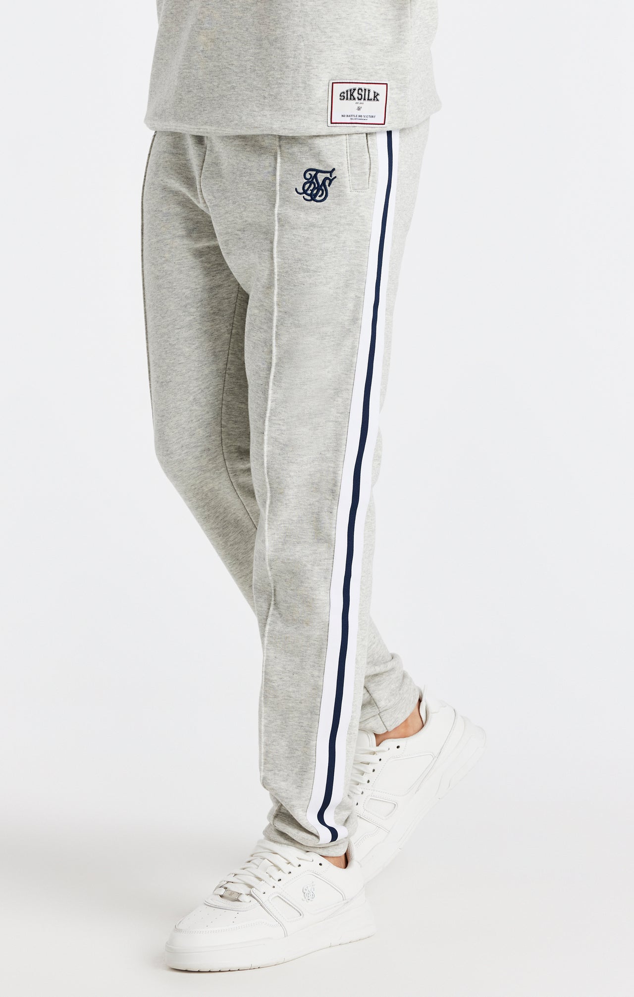 Boys Grey Marl Varsity Loose Fit Track Pant